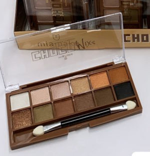 Paleta de Sombras 12 cores Choco Mix Mia Make