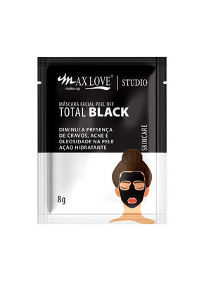 Mascara Facial Total Black Peel Off Max Love